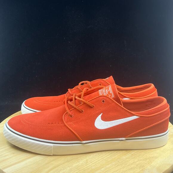 Nike Mens Zoom Stefan Janoski Orange White Suede Skate Shoes Sz 11.5 FD6757-800 main image 8